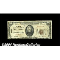 Port Huron, MI - $20 1929 Ty. 1 First NB & TC