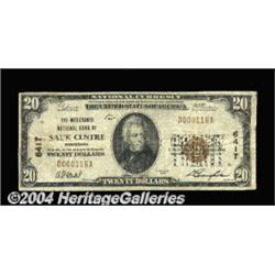 Sauk Centre, MN - $20 1929 Ty. 1 The Merchants
