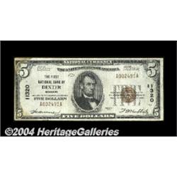 Dexter, MO - $5 1929 Ty. 1 The First NB Ch. #