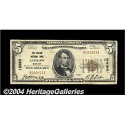 Ludlow, MO - $5 1929 Ty. 1 The Ludlow NB Ch. #