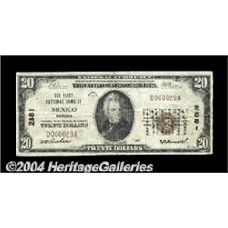 Mexico, MO - $20 1929 Ty. 1 The First NB Ch. #