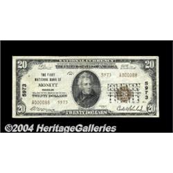 Monett, MO - $20 1929 Ty. 2 The First NB Ch. #