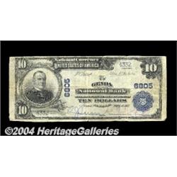 Genoa, NE - $10 1902 Plain Back Fr. 624 The