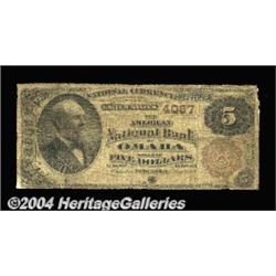 Omaha, NE - $5 1882 Brown Back Fr. 471 The