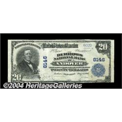 Andover, NY - $20 1902 Plain Back Fr. 651 The