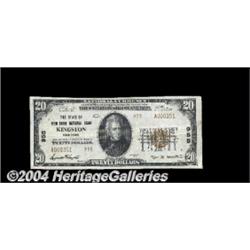 Kingston, NY - $20 1929 Ty. 2 The State of New