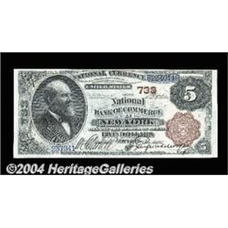 New York, NY - $5 1882 Brown Back Fr. 467 The