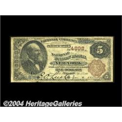 New York, NY - $5 1882 Brown Back Fr. 472 The