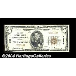 Richfield Springs, NY - $5 1929 Ty. 1 The