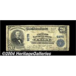 Union, NY - $20 1902 Plain Back Fr. 652 The