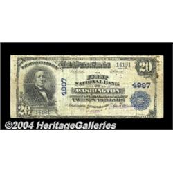 Washington, NC - $20 1902 Plain Back Fr. 657