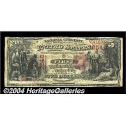 Valley City, Dakota Territory - $5 1875 Fr.
