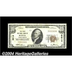 Ryder, ND - $10 1929 Ty. 1 The First NB Ch. #
