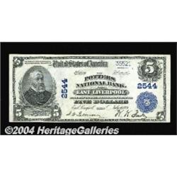 East Liverpool, OH - $5 1902 Plain Back Fr.