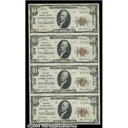 Georgetown, OH - $10 1929 Ty. 2 Partial Sheet