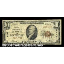 St. Marys, OH - $10 1929 Ty. 1 The First NB