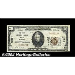 Ada, OK - $20 1929 Ty. 1 The First NB Ch. #