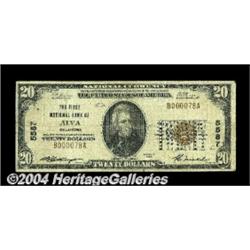Alva, OK - $20 1929 Ty. 1 The First NB Ch. #