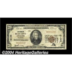 Apache, OK - $20 1929 Ty. 1 The American NB