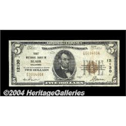 Blair, OK - $5 1929 Ty. 1 First NB Ch. #