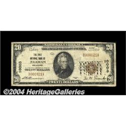 Braman, OK - $20 1929 Ty. 1 The First NB Ch. #
