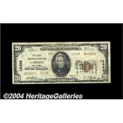Carmen, OK - $20 1929 Ty. 2 The First NB Ch. #