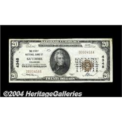 Guthrie, OK - $20 1929 Ty. 1 The First NB Ch.