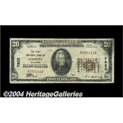 Haskell, OK - $20 1929 Ty. 1 The First NB Ch.