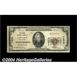 Konawa, OK - $20 1929 Ty. 1 The First NB Ch. #