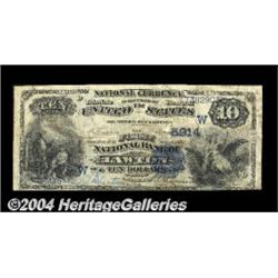 Lawton, OK - $10 1882 Date Back Fr. 548 The