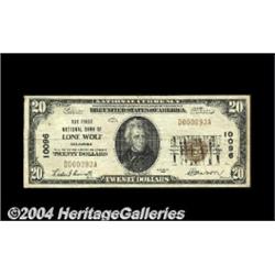 Lone Wolf, OK - $20 1929 Ty. 1 The First NB