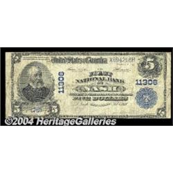 Nash, OK - $5 1902 Plain Back Fr. 606 The