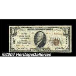 Okemah, OK - $10 1929 Ty. 2 The First NB Ch. #