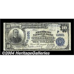 Klamath Falls, OR - $10 1902 Plain Back Fr.