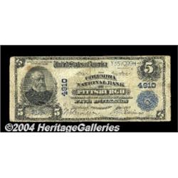 Pittsburgh, PA - $5 1902 Plain Back Fr. 603