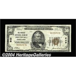 Pottsville, PA - $50 1929 Ty. 1 The Miners' NB
