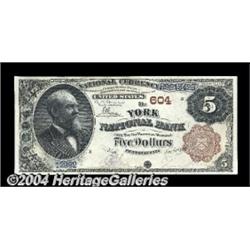 York, PA - $5 1882 Brown Back Fr. 467 The York