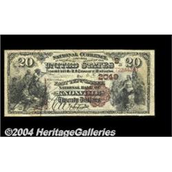 Knoxville, TN - $20 1882 Brown Back Fr. 499