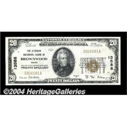 Brownwood, TX - $20 1929 Ty. 1 The Citizens NB