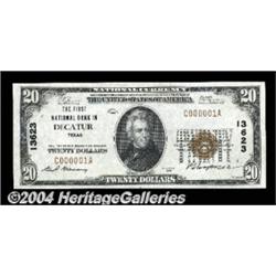 Decatur, TX - $20 1929 Ty. 1 The First NB Ch.