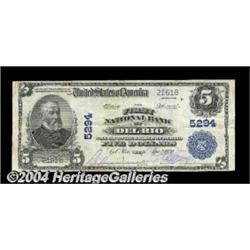 Del Rio, TX - $5 1902 Plain Back Fr. 607 The