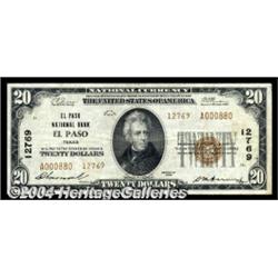 El Paso, TX - $20 1929 Ty. 2 El Paso NB Ch. #