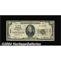 Hamilton, TX - $20 1929 Ty. 1 The Hamilton NB