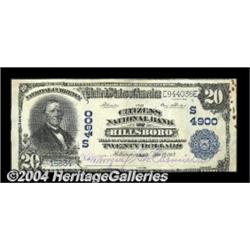 Hillsboro, TX - $20 1902 Plain Back Fr. 655