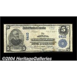 Midland, TX - $5 1902 Plain Back Fr. 598 The