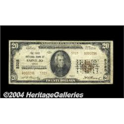 Saint Jo, TX - $20 1929 Ty. 2 The First NB Ch.