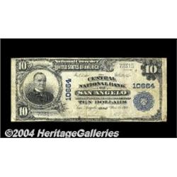 San Angelo, TX - $10 1902 Plain Back Fr. 631