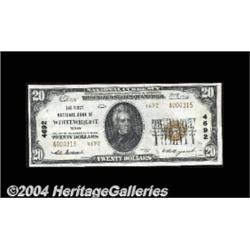 Whitewright, TX - $20 1929 Ty. 2 The First NB