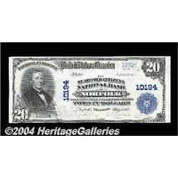 Norfolk, VA - $20 1902 Plain Back Fr. 654 The