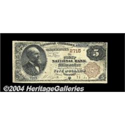 Milwaukee, WI - $5 1882 Brown Back Fr. 466 The